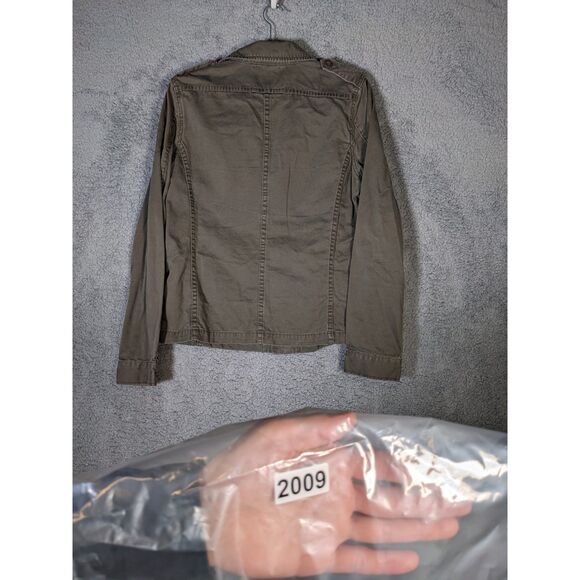 Converse Women's Zipper Up Utility Jacket SZ L Gray Preowned - Picture 4 of 4